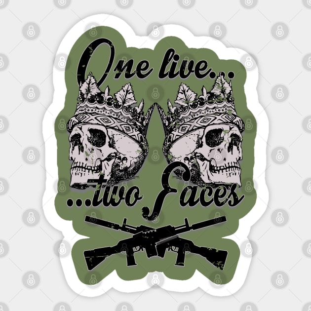 One Life two Faces Sticker by BC- One- Shop